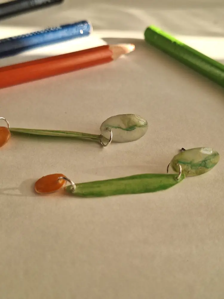 Freshly made resin pieces on the workshop table